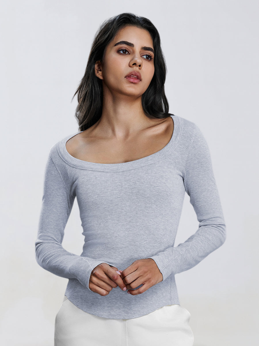 SoftModal Off-Shoulder Flow Top