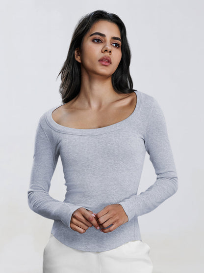 SoftModal Off-Shoulder Flow Top